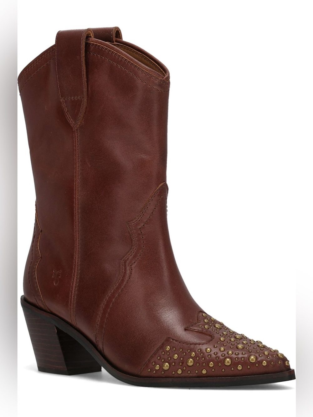 Frye Sara Studded Wingtip Western Boot